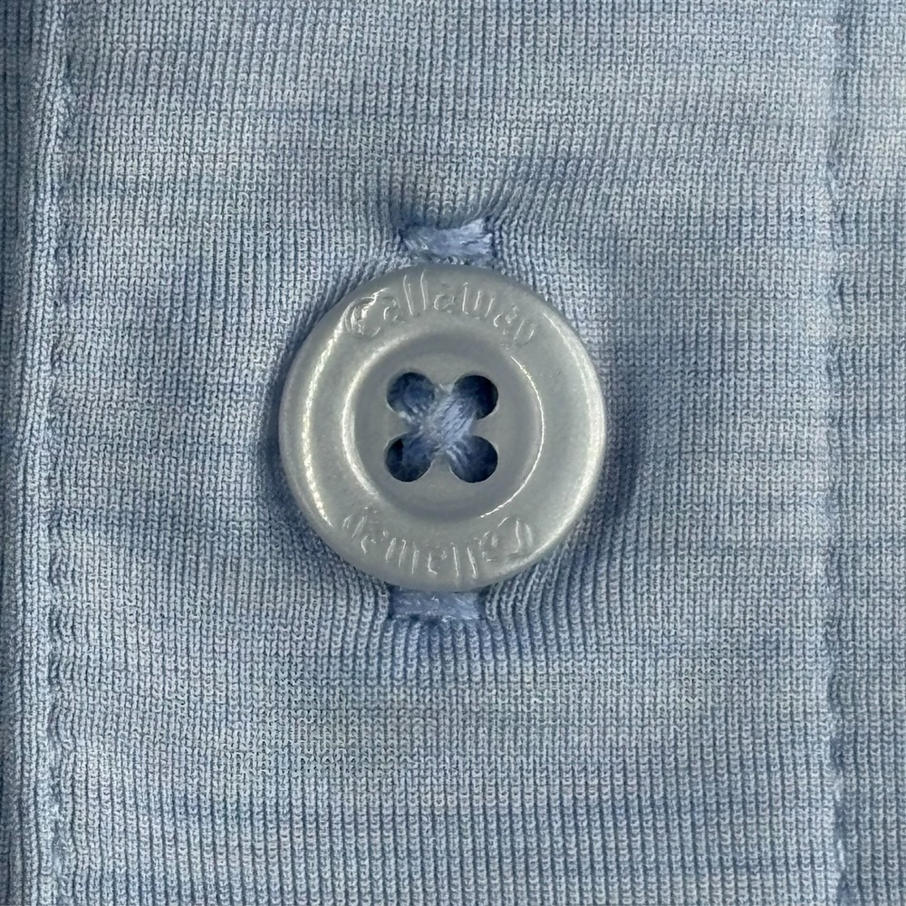 Callaway Opti Dri Golf Polo Shirt Mens XL Light Blue Heather Performance Stretch - Picture 5 of 8